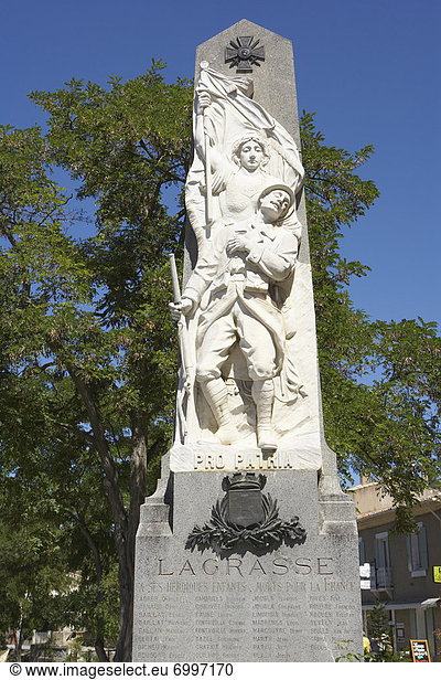 Denkmal  Lagrasse  Aude  Languedoc-Roussillon  Frankreich