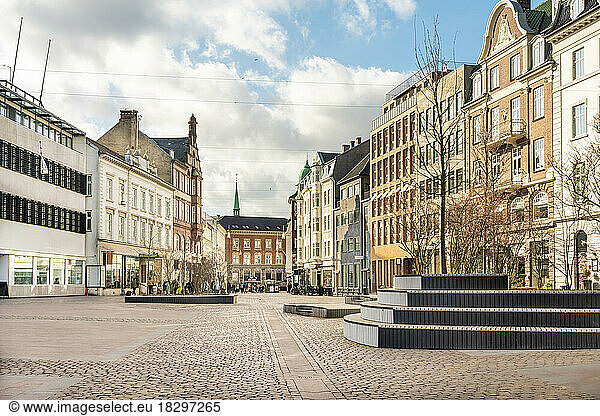 Denmark  Aarhus  Store Torv square in historic old town