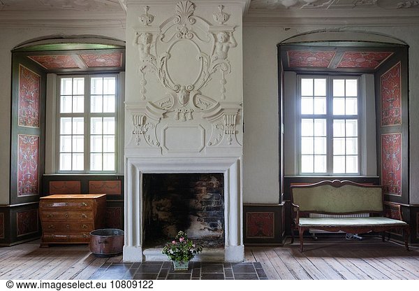 Denmark  Jutland  Auning  Gammel Estrup manor house  room interior.