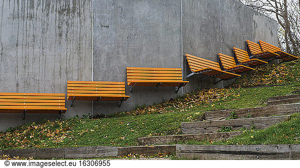 Denmark  Malov  park benches