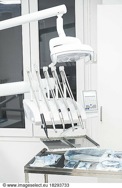 Dental equipment and machinery at clinic