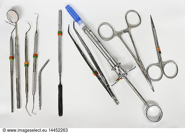 Dental Instruments on White Surface