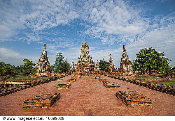 der alte Tempel Wat Chaiwatthanaram in Ayutthaya