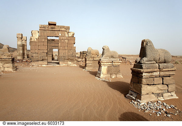 Der Amun-Tempel  der Tempel Meroitische Naqa  Sudan  Afrika