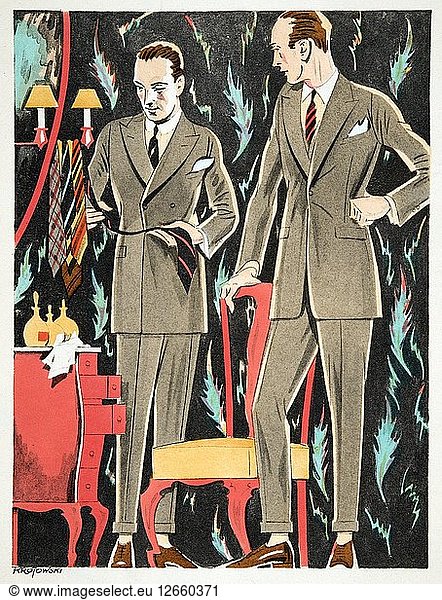 Der Arbiter  outfits by Fasskessel & Muntmann  from Styl  pub. 1922 (pochoir Print)