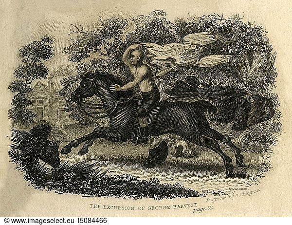 Der Ausflug von George Harvest   1821. Schöpfer: J. Chapman.
