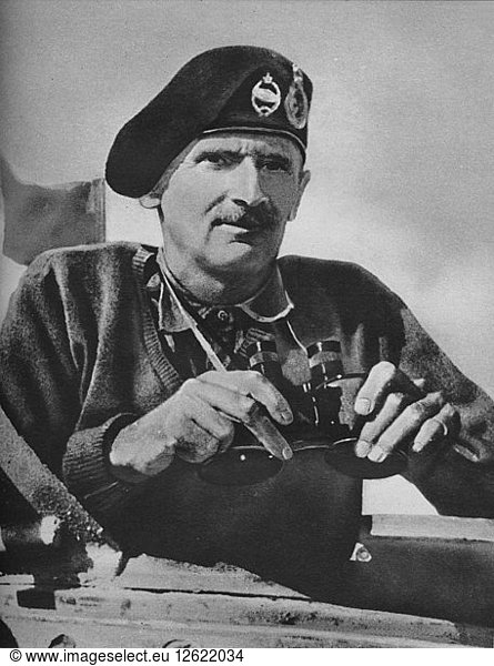 Der Befehlshaber der 8. Armee Bernard Law Montgomery  1942. Künstler: Sir John Alexander Hammerton  Unbekannt.