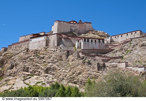 Der Dzong (Festung) von Gyantse  Tibet  China  Asien