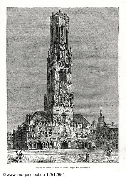 Der Glockenturm  Brügge  Belgien  1886. Künstler: Barclay