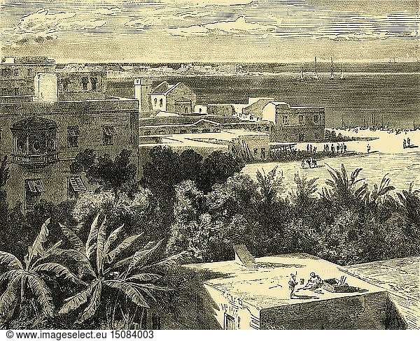 Der große Hafen von Alexandria   1890. Schöpfer: Unbekannt.
