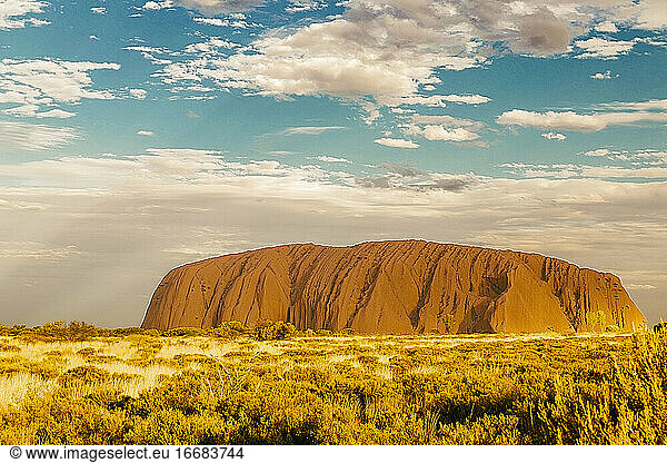 Der große rote Felsen  Uluru