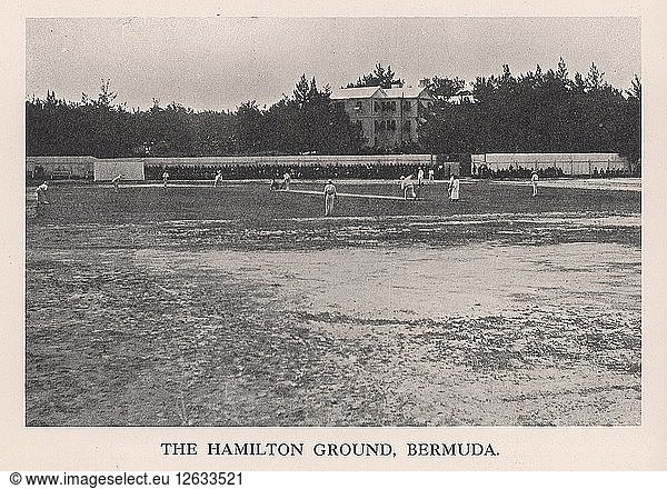Der Hamilton Cricket Ground  Bermuda  1912. Künstler: HP Baily.