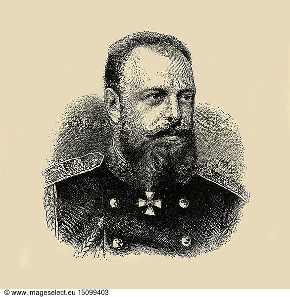 Der Kaiser Alexander III.   1881. Schöpfer: Unbekannt.