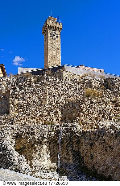 Der Mangana-Turm  Cuenca  Kastilien-La Mancha  Spanien  Europa