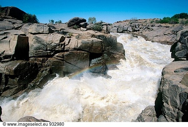 Der Orange River. Augrabies Falls National Park. Südafrika