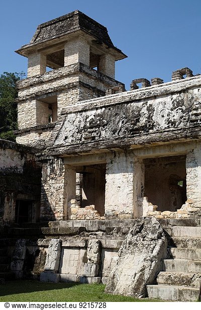 Der Palast Palacio Teocalli Mexiko Veranda Gefangenschaft Chiapas Palenque