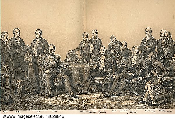 Der Pariser Kongress von 1856  1907. Künstler: Auguste Blanchard.