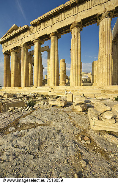 Der Parthenon-Tempel  Akropolis  Athen  Griechenland  Europa