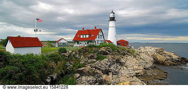 Der Portland Scheinwerfer-Leuchtturm in Portland  Maine