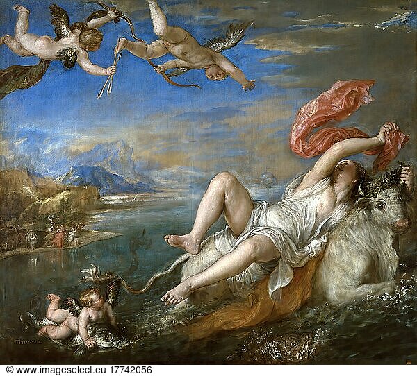 Der Raub der Europa  eine Gestalt der griechischen Mythologie  Gemälde von Tizian
