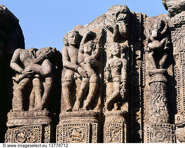 Der Sonnentempel  Komplex in Konarak  Indien. Hinduistisch. 13. Jahrhundert.