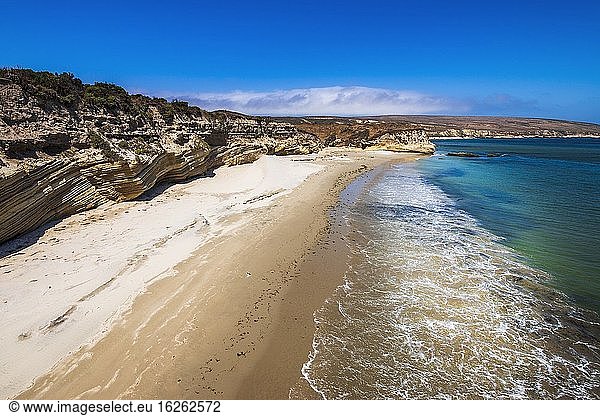 Der Strand von Bechers Bay Santa Rosa Island Channel Islands National Park Kalifornien USA.