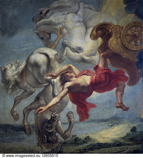 Der Sturz des Phaeton  Ende 17. Jh. Künstler: Eyck  Jan Carel van (1649-1690er Jahre)