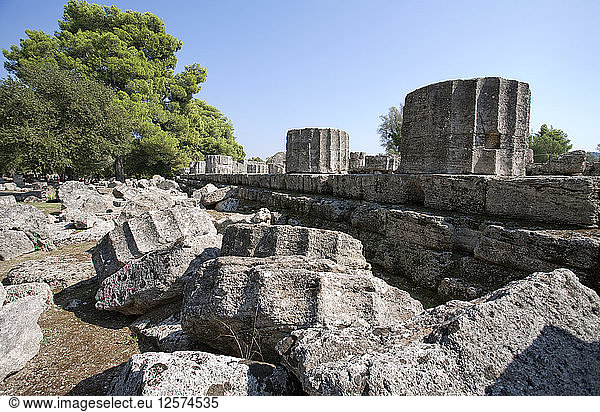 Der Tempel des Zeus in Olympia  Griechenland. Künstler: Samuel Magal