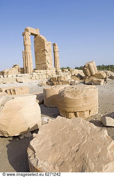 Der Tempel von Soleb erbaut während der Herrschaft von Amenophis III Soleb Nubien Sudan Afrika