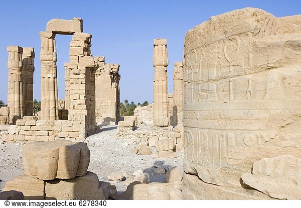 Der Tempel von Soleb erbaut während der Herrschaft von Amenophis III  Soleb  Nubien  Sudan  Afrika