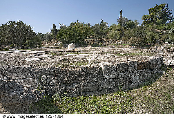 Der Tholos (Skias) auf der griechischen Agora in Athen,  Griechenland. Künstler: Samuel Magal