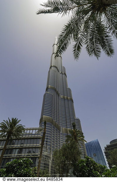 Der Wolkenkratzer Burj Khalifa  Dubai  Vereinigte Arabische Emirate