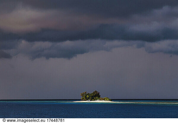 Desert island in Indian Ocean