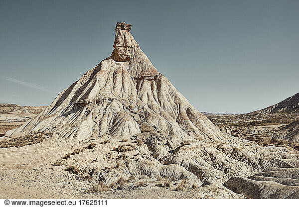 Desert of Bardenas Reales in Navarra  Spain