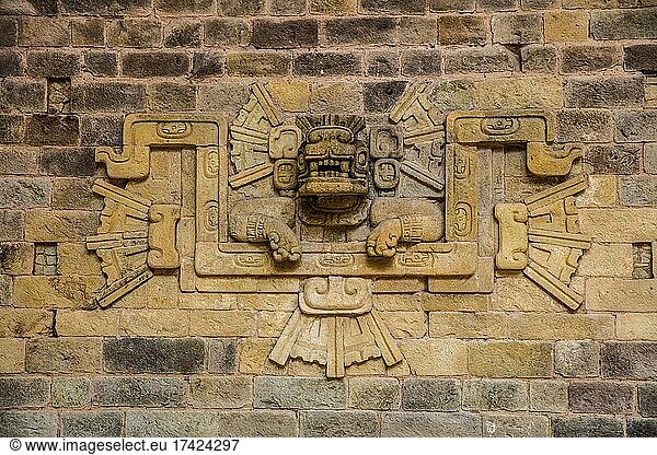 Detail der Fassade von Tempel 21  Skulpturen-Museum  Mayastadt  Copan  Honduras  Mittelamerika