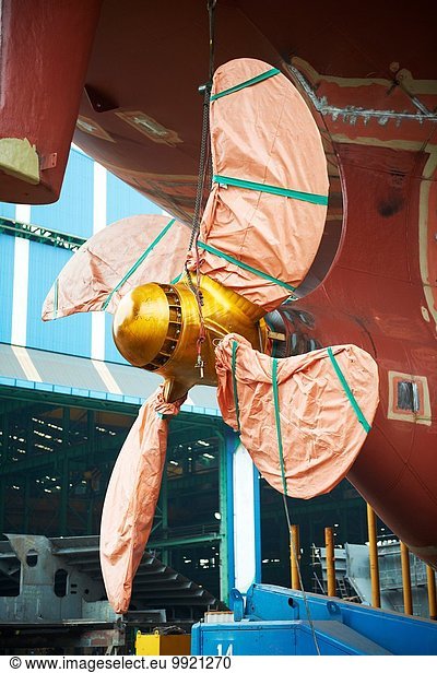 Detail des Schiffes in der Werft  GoSeong-gun  Südkorea