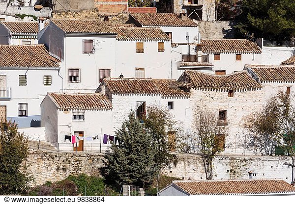 Detail Details Ausschnitt Ausschnitte Berg Stadt weiß Süden typisch Andalusien Montefrio