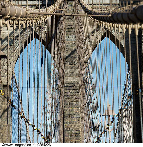Detail Details Ausschnitt Ausschnitte New York City Amerika Brücke Verbindung