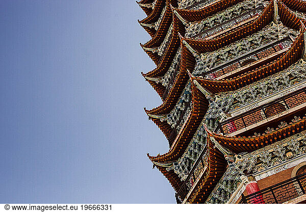 Detail of a pagoda exterior