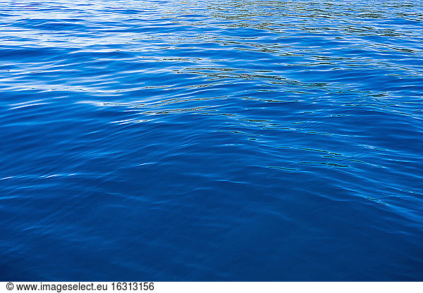 Detail of calm waters of a lake  ripples on the water