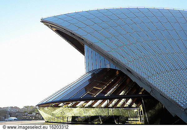 Detail of Sydney Opera House  Sydney Harbor  New South Wales  Australia