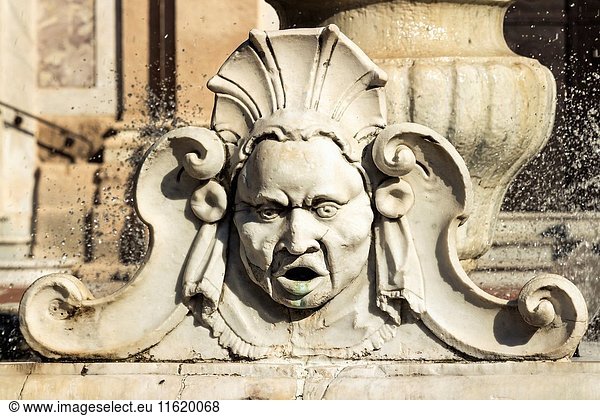 Detail of the water fountain of in Savona  Italy.