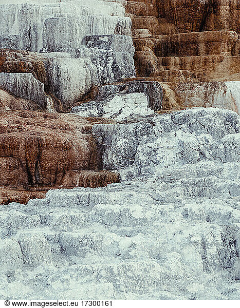 Details of Mammoth Terraces in Yellowstone National Park
