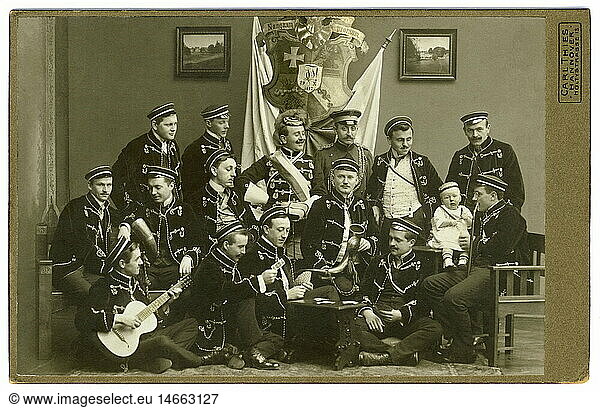 DEU  Deutschland  Hannover  um 1908  Studentenverbindung  Saxo-Silesia Hannover  gegruendet 1887  katholisch