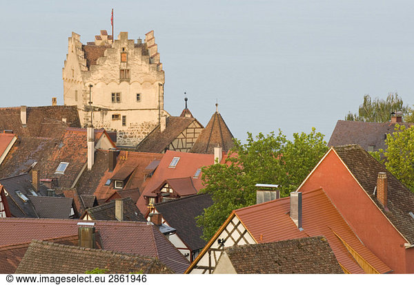 Deutschland  Baden-Württemberg  Meersburg  Altstadt mit Festung