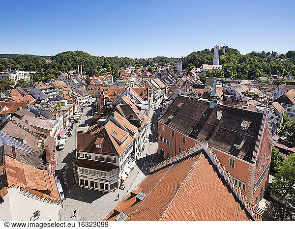 Deutschland  Baden-Württemberg  Ravensburg  Stadtbild vom Blaserturm aus gesehen