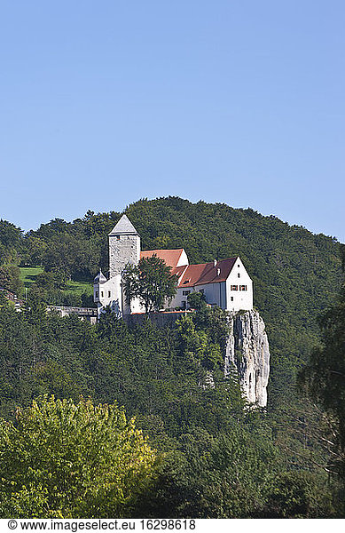 Deutschland  Bayern  Ansicht der Burg Prunn