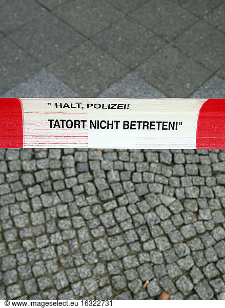 Deutschland  Berlin  abgesperrter Tatort