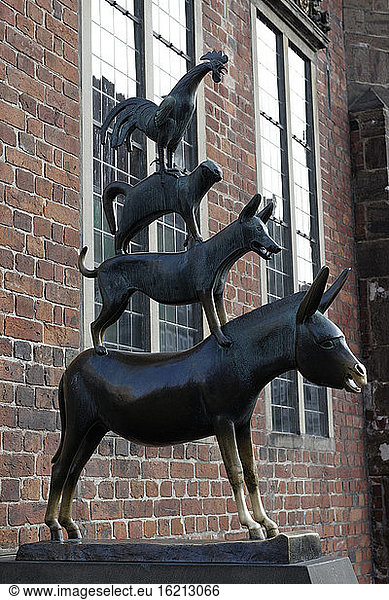 Deutschland  Bremen  Statue der Bremer Stadtmusikanten