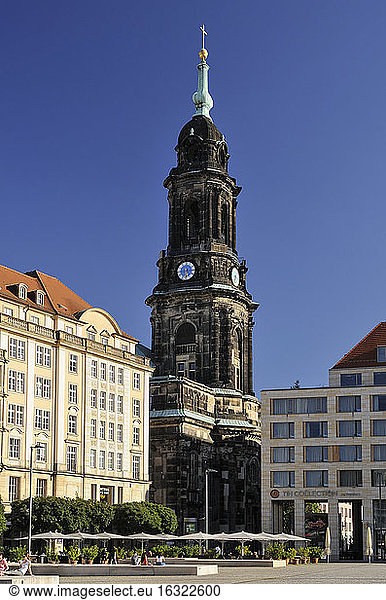 Deutschland  Dresden  Kirche zum Heiligen Kreuz am Altmarkt